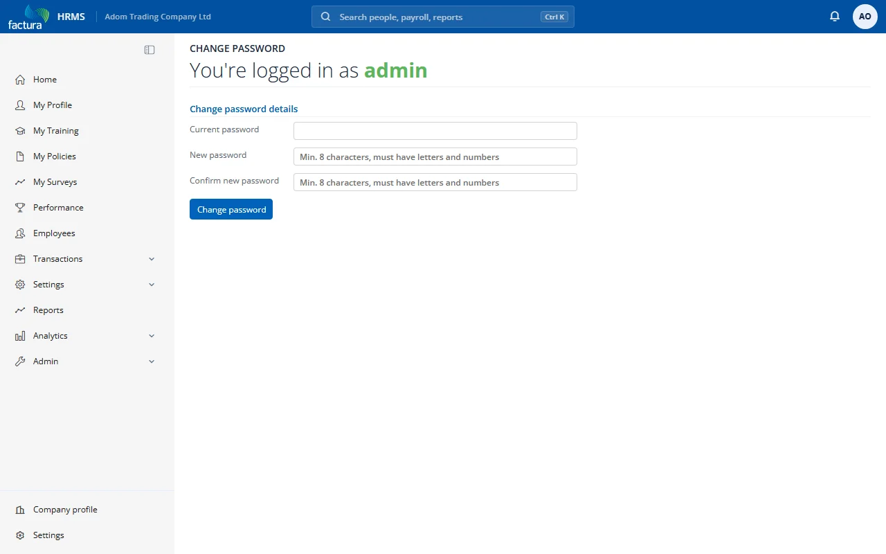 Change Password