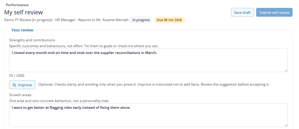 Self review