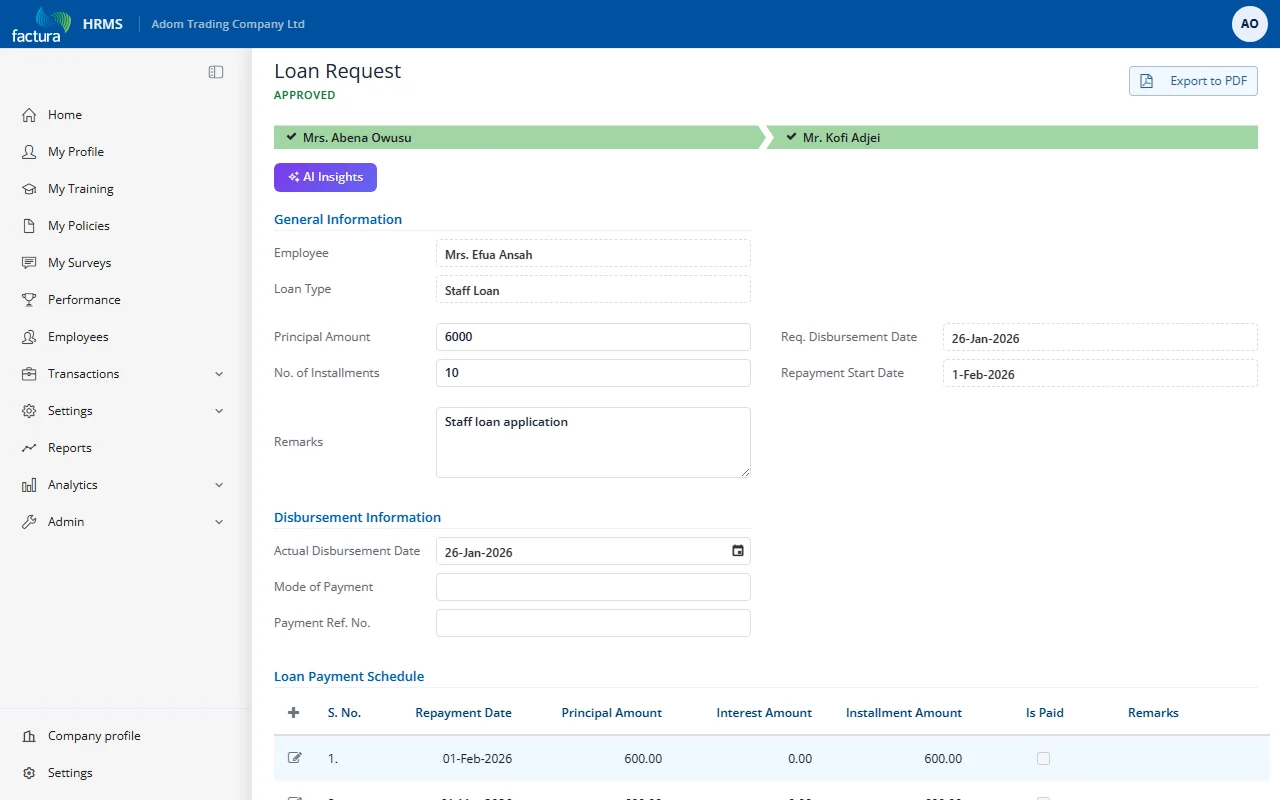 Loan Approved View