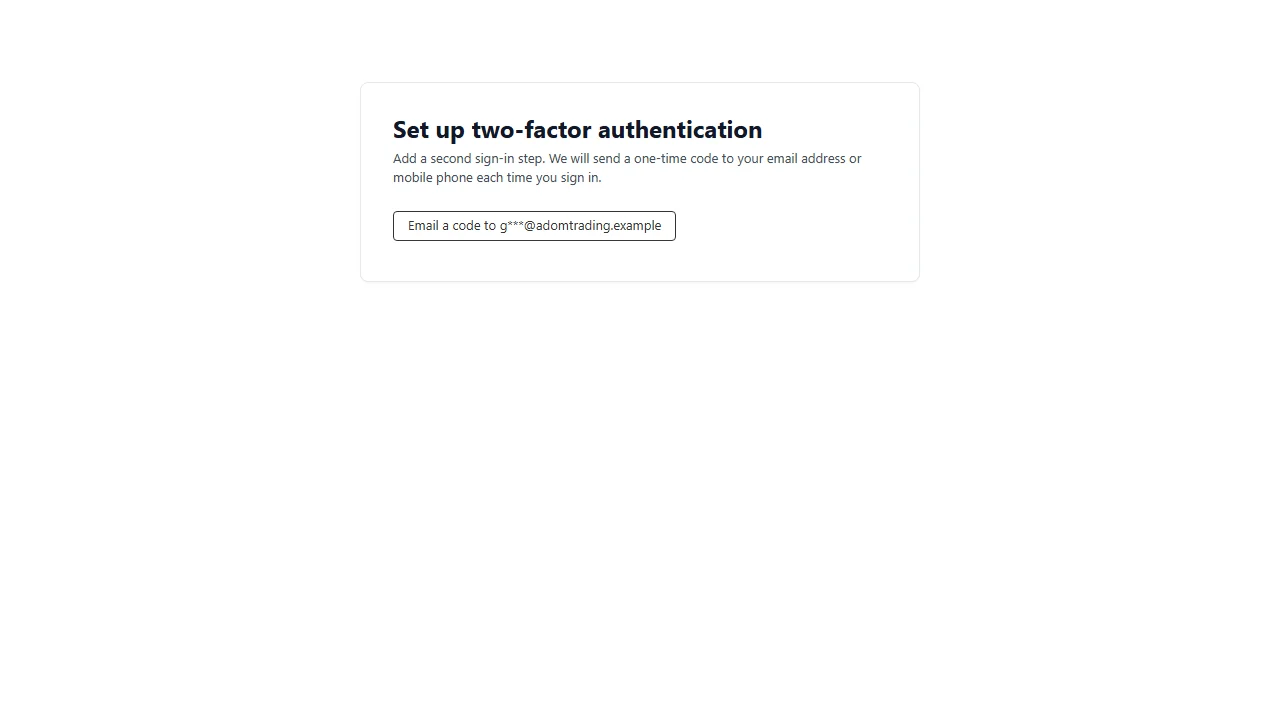 Two-factor setup